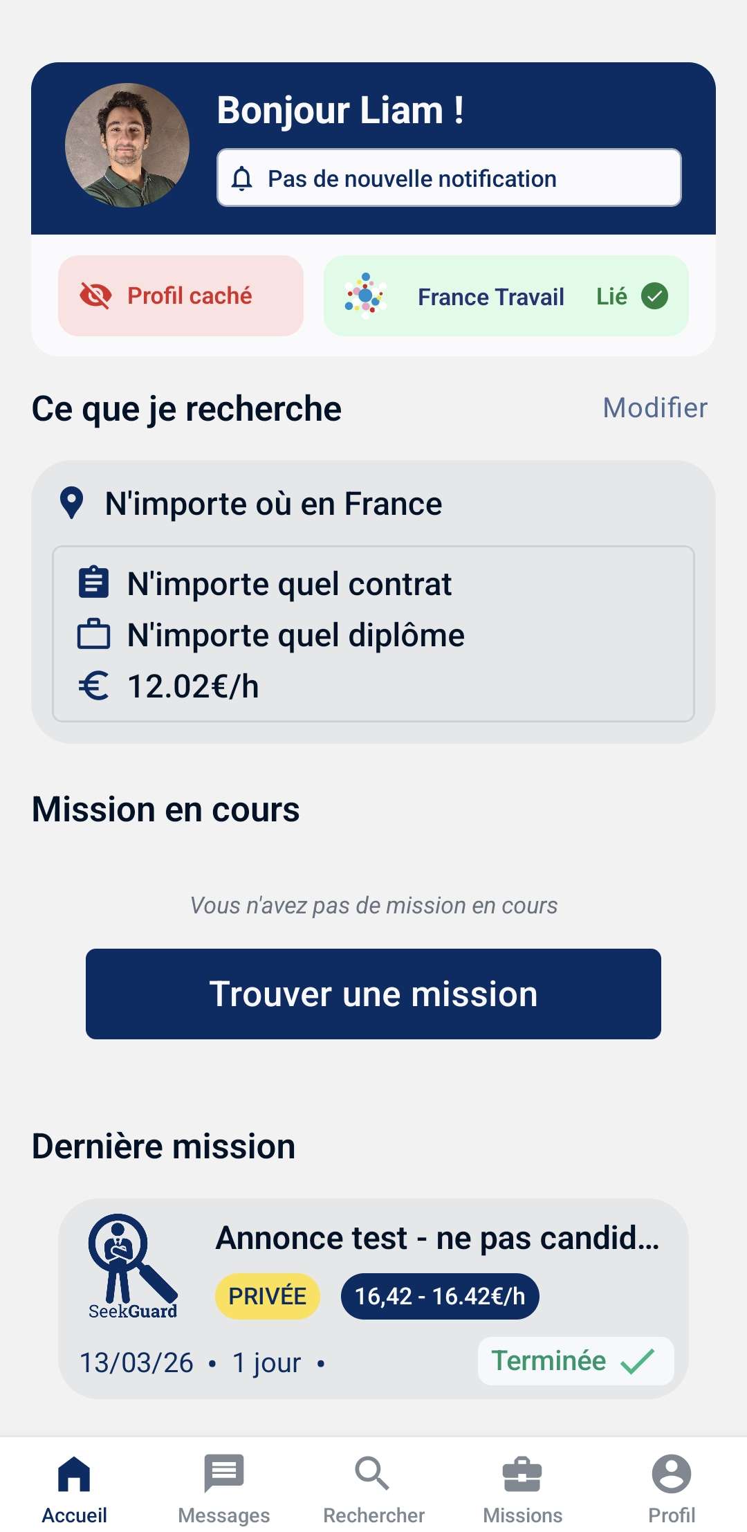 Ma visibilité